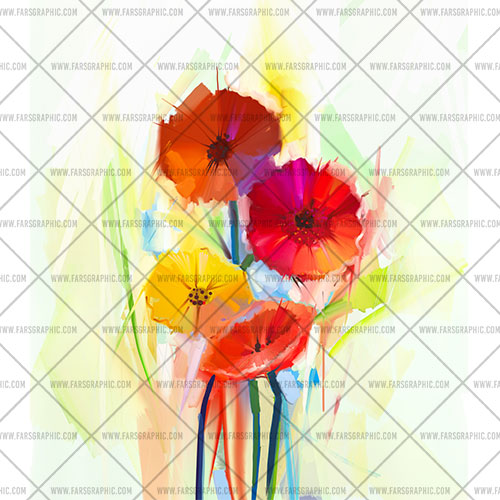 تصاویر نقاشی گل های بهار