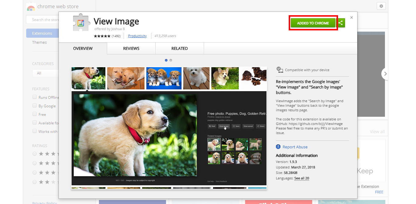 آموزش بازگردانی دکمه View Image در سرچ گوگل