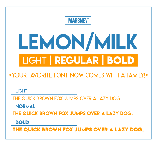 خانواده فونت Lemon Milk