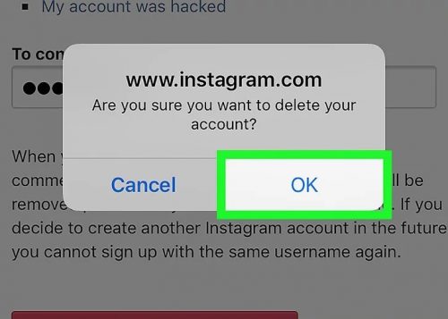 آموزش حذف اکانت در Instagram