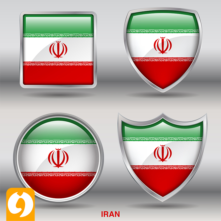مجموعه وکتور پرچم ایران