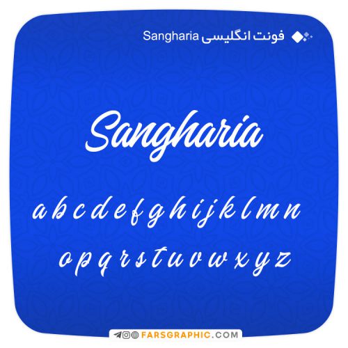 فونت انگلیسی Sangharia (1)