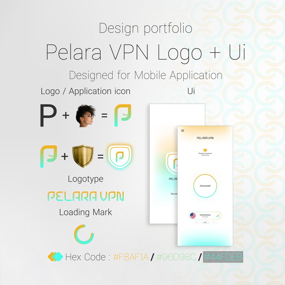 لوگو و رابط کاربری نرم افزار Pelara VPN
