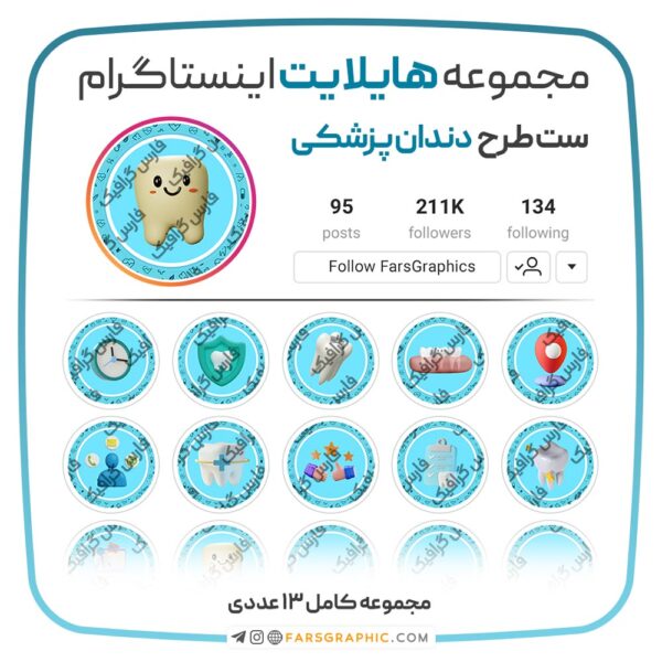 مجموعه کاور هایلایت دندان پزشکی