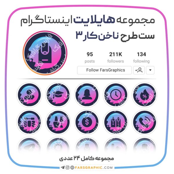 مجموعه کاور هایلایت ناخن کار 3